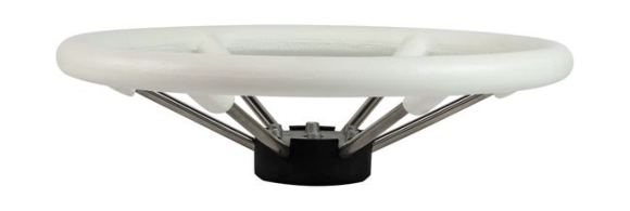 Рулевое колесо LEADER TANEGUM белый обод серебряные спицы д. 400 мм Рулевое колесо LEADER TANEGUM белый обод серебряные спицы д. 400 мм