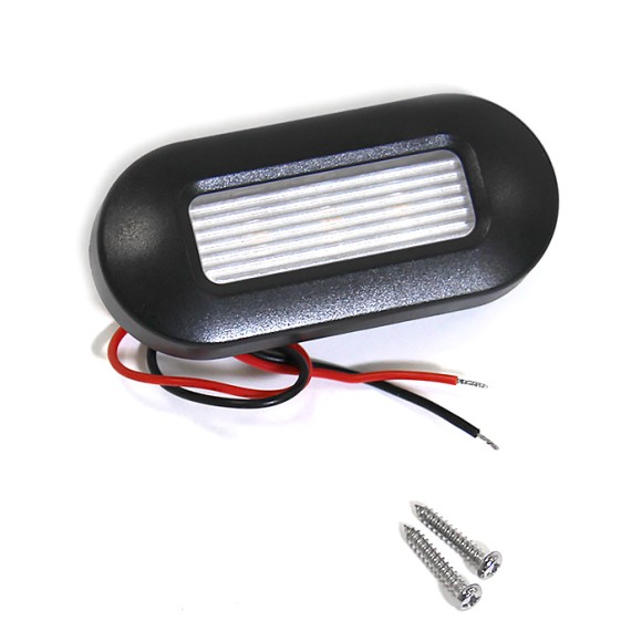 Светильник для подсветки палуб и трапов светодиодный 75х32 мм, белый теплый свет, черный Светильник для подсветки палуб и трапов светодиодный 75х32 мм, белый теплый свет, черный