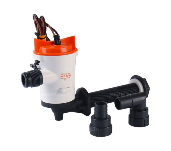 Аэратор горизонтальный 12 В, 350 GPH (1324,8 л/час), SeaFlo