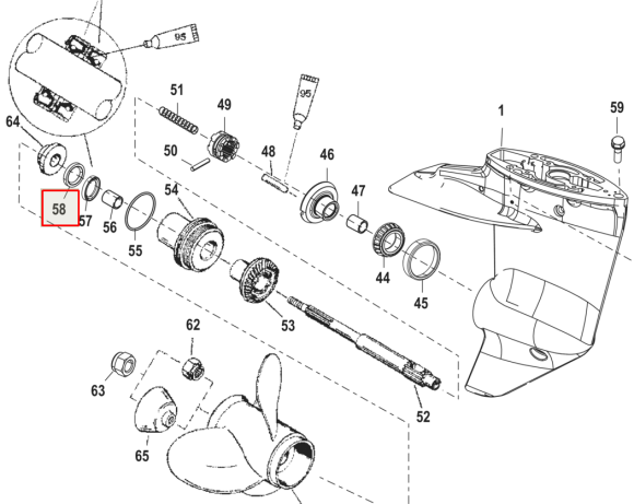 Сальник Mercury (26-821928) (16x29x8) (Sinera)