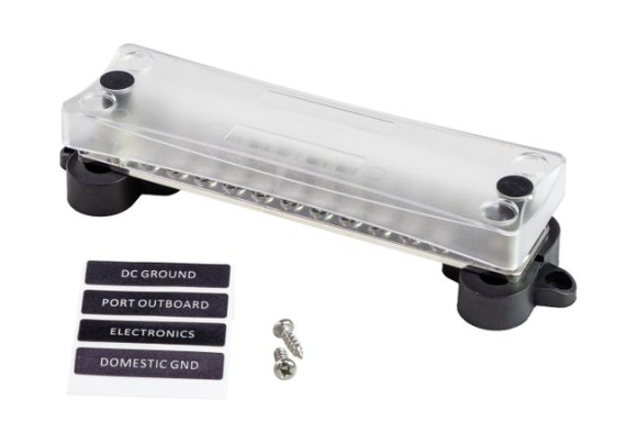 Колодка распределительная электромонтажная с защитной крышкой, 22 контакта