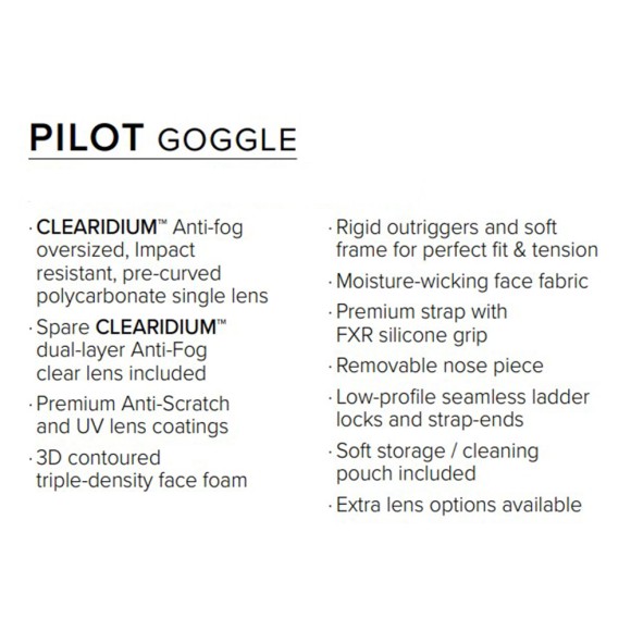 Очки FXR Pilot без подогрева Black/White