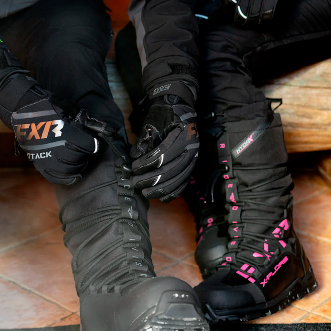 Ботинки FXR X-Plore с утеплителем Black/Fuchsia, 9/11/42