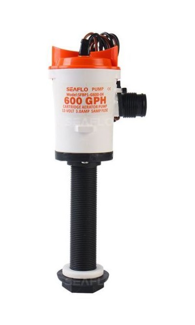 Аэратор вертикальный 12 В, 600 GPH ( 2271, 2 л/час), SeaFlo