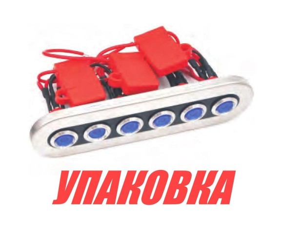Панель бортового питания, 6 кнопок, Marine Rocket (упаковка из 6 шт.)