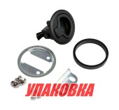 Ручка для люка врезная, утапливаемая, черная, 38мм (упаковка из 10 шт.)