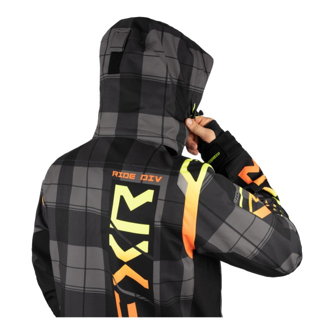 Комбинезон FXR Helium без утеплителя Black Plaid/Inferno, XL
