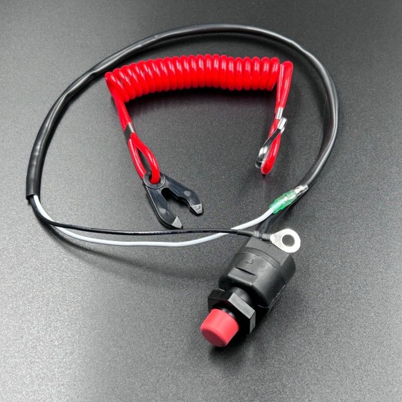 Кнопка аварийной остановки двигателя с чекой Yamaha 9.9-250, F4-350 (6F8-82575-0) (YUELANG)