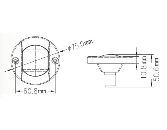 Огонь кормовой круглый, хромированный, Marine Rocket Огонь кормовой круглый, хромированный, Marine Rocket