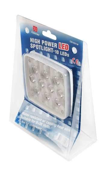 Прожектор светодиодный 10 диодов, 800 лм, 9-36 В