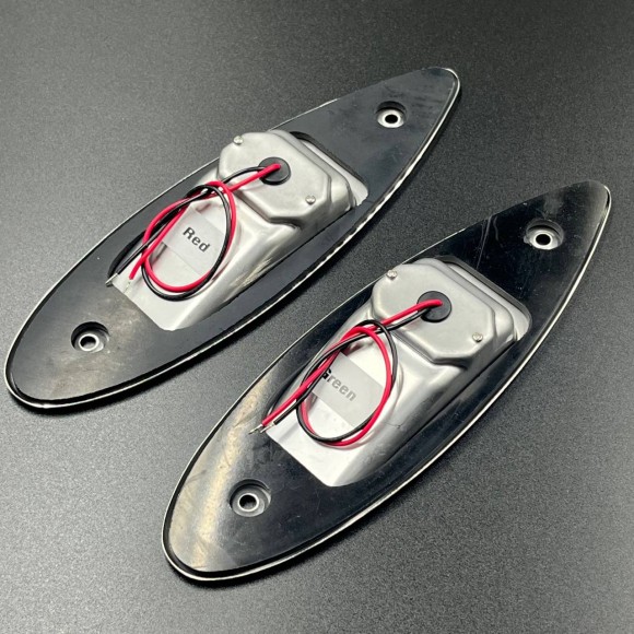 Огни ходовые LED (красный, зеленый) корпус нерж.(196.7x59.1x20.6мм) (Sunfine)