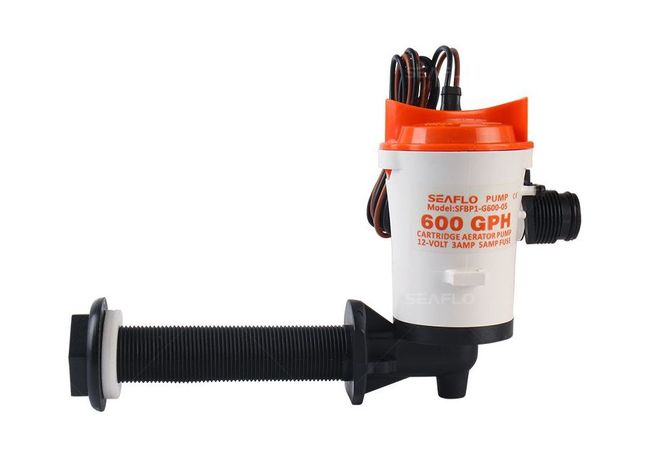 Аэратор горизонтальный 12 В, 600 GPH ( 2271, 2 л/час), SeaFlo
