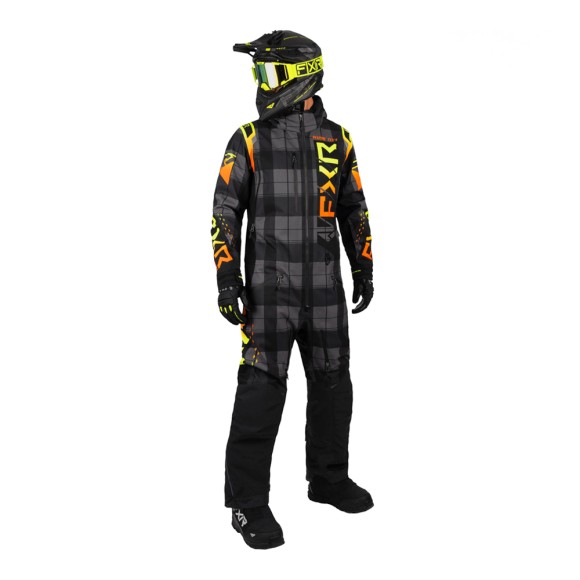 Комбинезон FXR Helium без утеплителя Black Plaid/Inferno, M