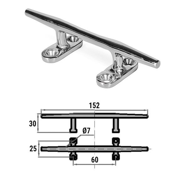 Утка швартовая сталь 152мм Утка швартовая сталь 152мм