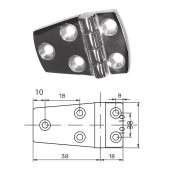 Петля асимметричная 2-1/4"х1-1/2"