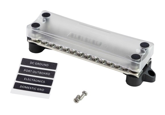 Колодка распределительная электромонтажная с защитной крышкой, 2 планки по 12 контактов Колодка распределительная электромонтажная с защитной крышкой, 2 планки по 12 контактов