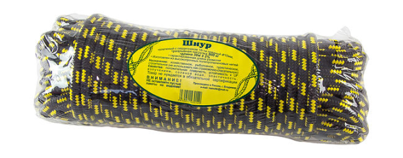 Шнур полипропиленовый плетеный d 10 мм, L 30 м Шнур полипропиленовый плетеный d 10 мм, L 30 м