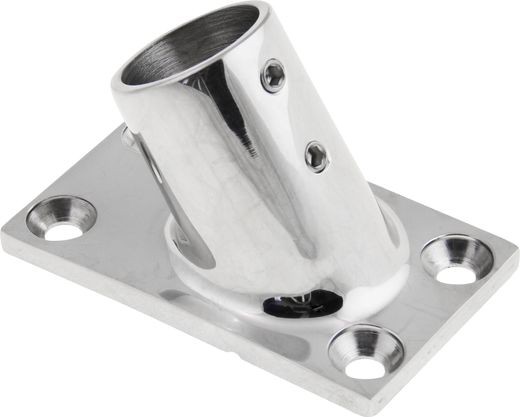 Основание стойки леера 1"(25,4 мм), 60 град, прямоугольное