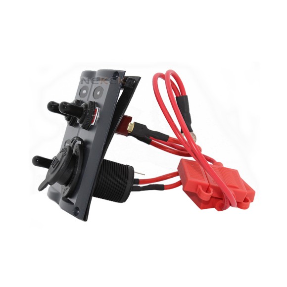 Панель бортового питания Skipper с тумблерами переключателей - 3, прикуриватель