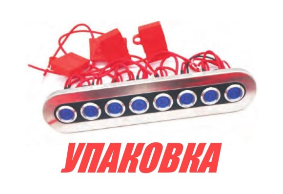 Панель бортового питания, 8 кнопок, Marine Rocket (упаковка из 2 шт.) Панель бортового питания, 8 кнопок, Marine Rocket (упаковка из 2 шт.)