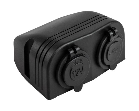 Панель с USB-разъемом 5в 2.1А и прикуривателем Панель с USB-разъемом 5в 2.1А и прикуривателем