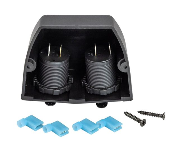 Панель с USB-разъемом 5в 2.1А и прикуривателем Панель с USB-разъемом 5в 2.1А и прикуривателем