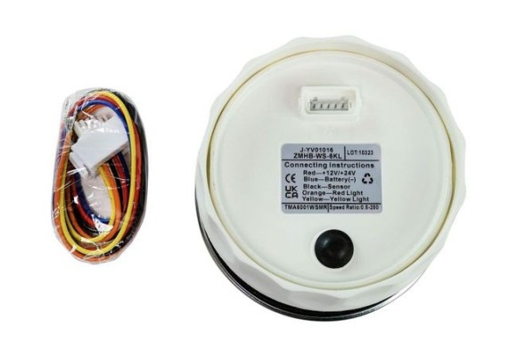 Тахометр 0-6000 об/мин со счетчиком моточасов делитель 0.5-250, белый циферблат, нержавеющий ободок, Marine Rocket Тахометр 0-6000 об/мин со счетчиком моточасов делитель 0.5-250, белый циферблат, нержавеющий ободок, Marine Rocket