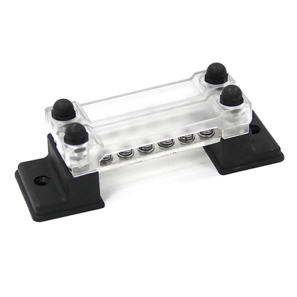 Клемма электромонтажная M4×12 двойная 150А/48В с крышкой NEKEKE