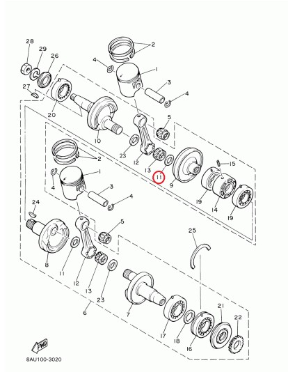 Шайба шатуна на снегоход YAMAHA VK 540 90209-24073 Шайба шатуна на снегоход YAMAHA VK 540 90209-24073