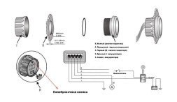 Тахометр 0-8000 об/мин со счетчиком моточасов делитель 0.5-250, белый циферблат, нержавеющий ободок, Marine Rocket