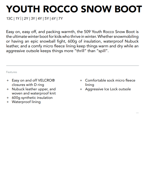 Детские ботинки 509 Rocco Snow с утеплителем Black, 2Y