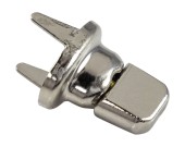 Застежка тентовая DOT поворотная c лапками, никелированная латунь