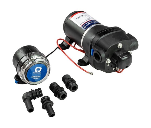 Помпа водоподающая мембранная Europump 12, 12 В, 12.5 л/мин, 2.48 бар, 4 A