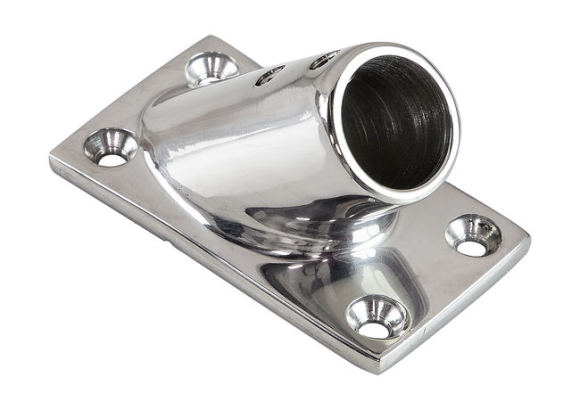 Основание стойки леера 7/8" (22,2 мм), 45 град, прямоугольное