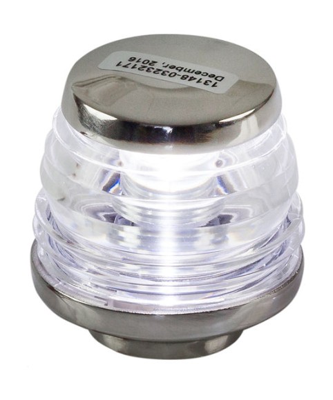 Огонь топовый диам. 60x62 мм, нержавеющий корпус, 12-24 В, 2 Вт, LED, Ba15d Огонь топовый диам. 60x62 мм, нержавеющий корпус, 12-24 В, 2 Вт, LED, Ba15d