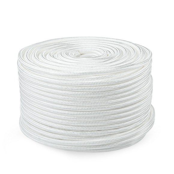 Трос якорный, швартовый, для кранца Skipper плетеный, 16мм, нейлон 100м, белый