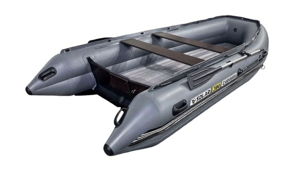 Надувная лодка ПВХ, SOLAR-380 К Caravan, серый Надувная лодка ПВХ, SOLAR-380 К Caravan, серый