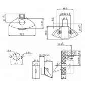 Замок нажимной SUNFINE, 79 мм Замок нажимной SUNFINE, 79 мм