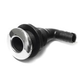 Стакан дренажный угловой SUNFINE 16мм с нержавеющей накладкой, основание пластик