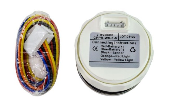 Указатель давления масла 0-5 бар, белый циферблат, нержавеющий ободок, д. 52 мм, Marine Rocket