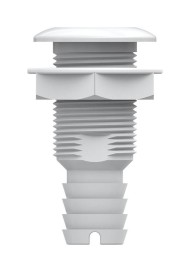 Разъем водосброса с обратным клапаном под шланг 25 мм, белый