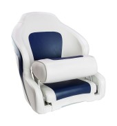 Кресло с болстером Delux Sport Flip Up, обивка белый/синий винил Кресло с болстером Delux Sport Flip Up, обивка белый/синий винил
