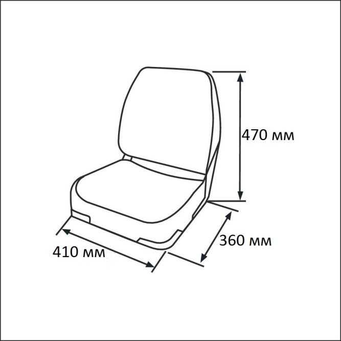 Сиденье мягкое складное Economy Low Back Seat, синее