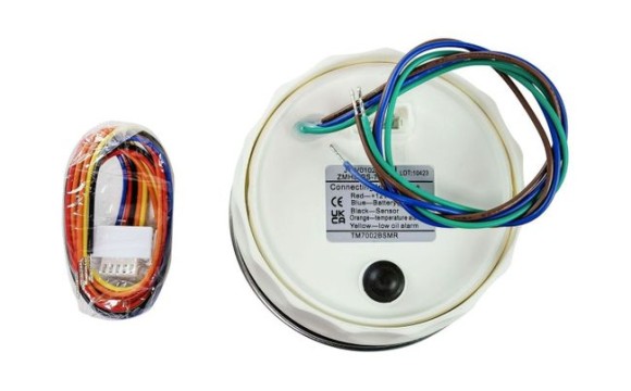 Тахометр 0-7000 об/мин с аварийной сигнализацией делитель 1-10, черный циферблат, нержавеющий ободок, Marine Rocket