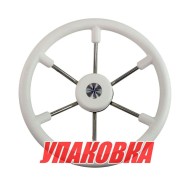 Рулевое колесо LEADER TANEGUM белый обод серебряные спицы д. 360 мм (упаковка из 3 шт.) Рулевое колесо LEADER TANEGUM белый обод серебряные спицы д. 360 мм (упаковка из 3 шт.)
