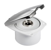 Короб с быстроразъемным штуцером, квадратный, хромированный