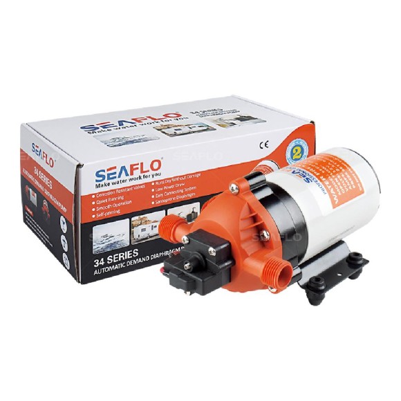 Помпа водоподающая SeaFlo мембранная, 12V 6 л/мин, 6.9 BAR Помпа водоподающая SeaFlo мембранная, 12V 6 л/мин, 6.9 BAR