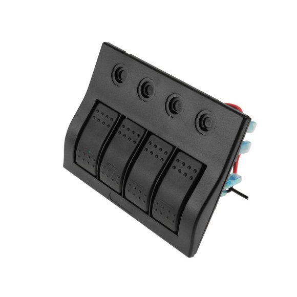 Панель бортового питания Skipper с кулисными переключателями переключателей - 4, автоматов - 4