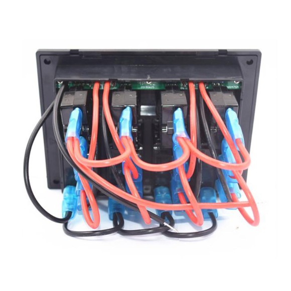 Панель бортового питания Skipper с кулисными переключателями переключателей - 4, автоматов - 4