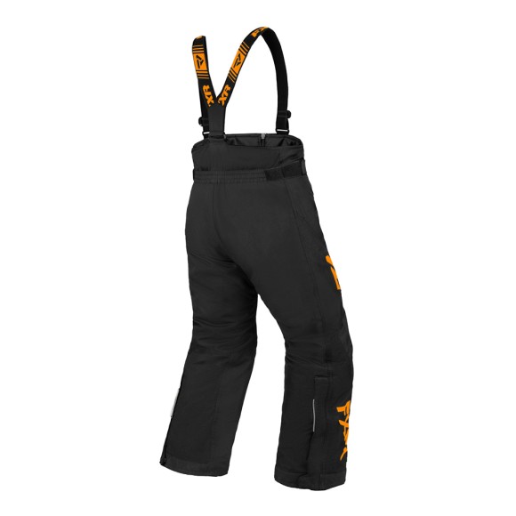 Детский полукомбинезон FXR Clutch с утеплителем Black/Orange, 12 Детский полукомбинезон FXR Clutch с утеплителем Black/Orange, 12